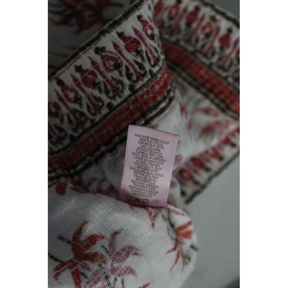 Calypso Saint Barth Womens Linen Abstract Elastic Wait Shorts White Size L - Picture 6 of 6